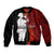 Tonga ANZAC Day Sleeve Zip Bomber Jacket Red Poppies Flower Soldier Lest We Forget LT03 Unisex Red - Polynesian Pride