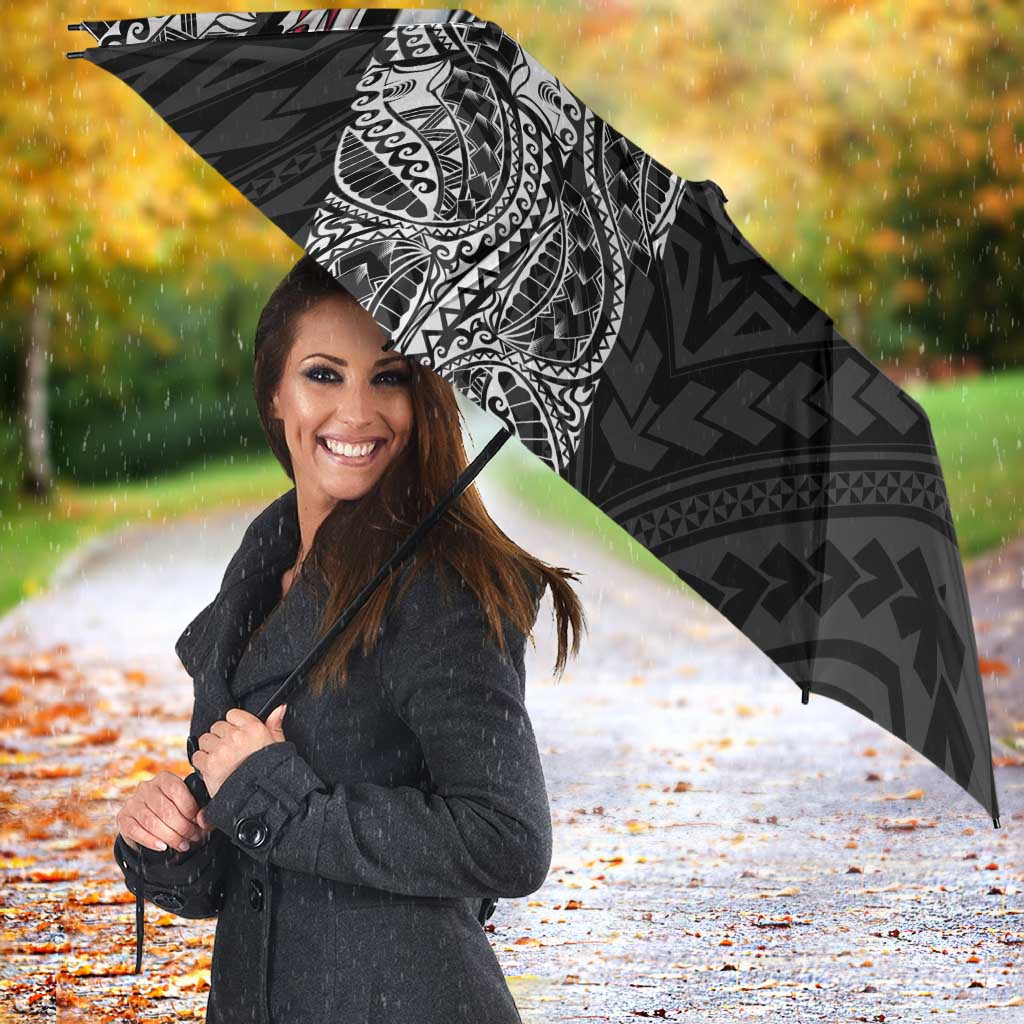 American Samoa Flag Day Umbrella Tribal Tattoo with Eagle Black LT03 - Polynesian Pride