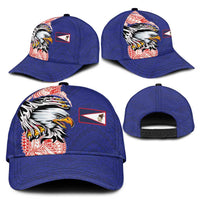 American Samoa Flag Day Classic Cap Tribal Tattoo with Eagle Blue-Red LT03 - Polynesian Pride