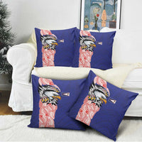 American Samoa Flag Day Pillow Cover Tribal Tattoo with Eagle Blue-Red LT03 - Polynesian Pride