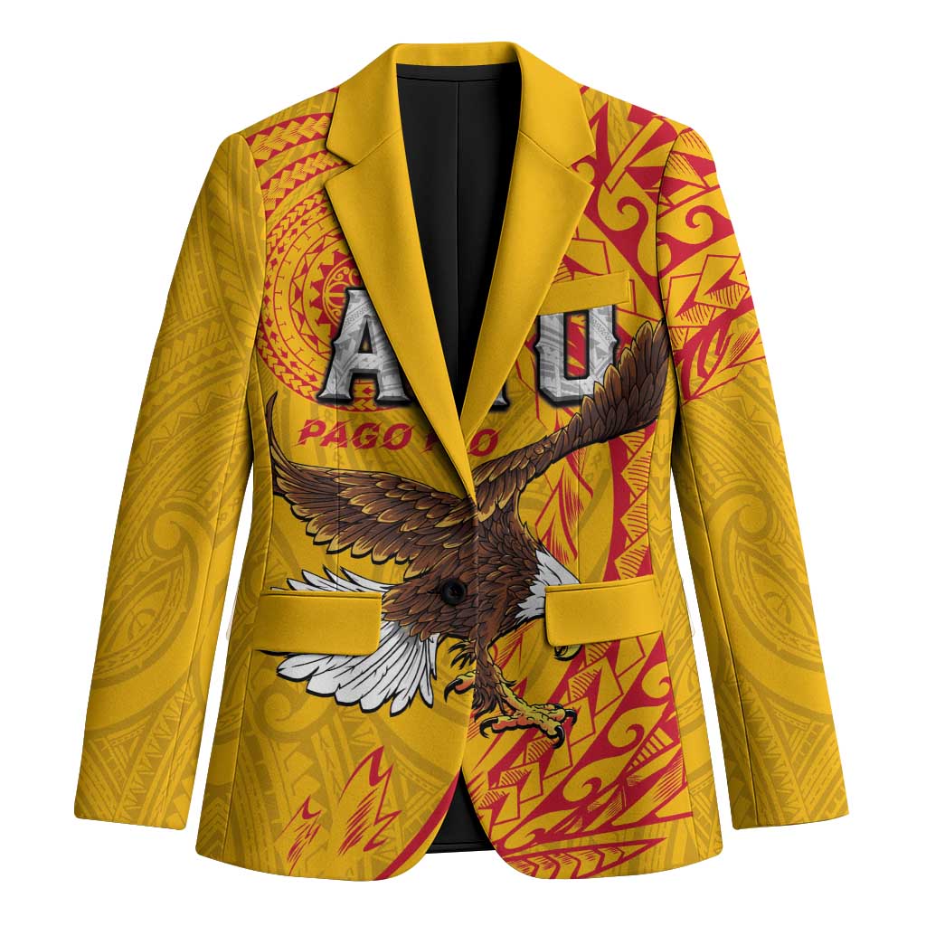 Personalised American Samoa Flag Day Blazer Fautasi Race Pago Pago-Aeto Eagle Wings Tribal Style LT03 Unisex Multicolor - Polynesian Pride