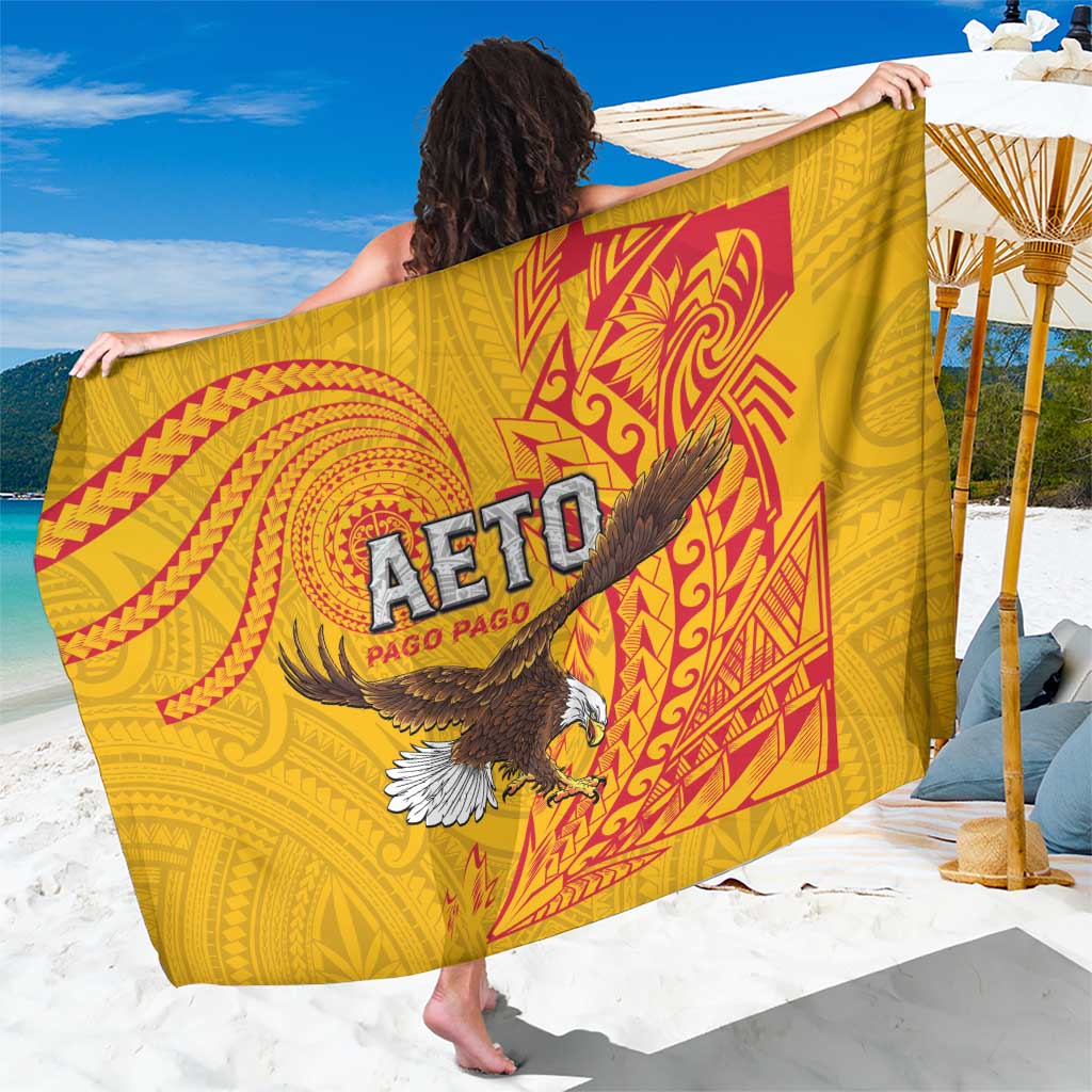 American Samoa Flag Day Sarong Fautasi Race Pago Pago-Aeto Eagle Wings Tribal Style LT03 One Size 44 x 66 inches Multicolor - Polynesian Pride