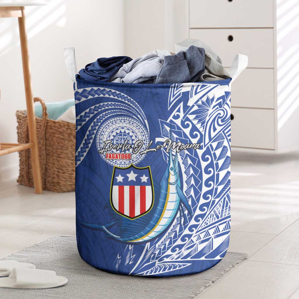 American Samoa Flag Day Laundry Basket Fautasi Race Fagatogo-Iseula O Le Moana Sailfish Tribal Style LT03 Multicolor - Polynesian Pride