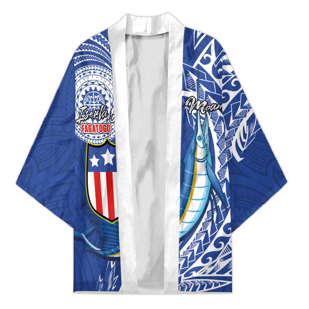 Personalised American Samoa Flag Day Kimono Fautasi Race Fagatogo-Iseula O Le Moana Sailfish Tribal Style LT03 Unisex Multicolor - Polynesian Pride