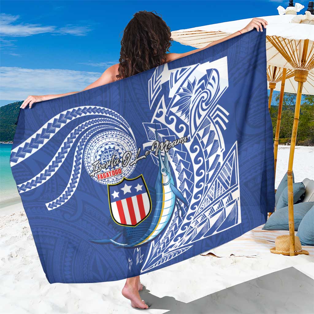 American Samoa Flag Day Sarong Fautasi Race Fagatogo-Iseula O Le Moana Sailfish Tribal Style LT03 One Size 44 x 66 inches Multicolor - Polynesian Pride