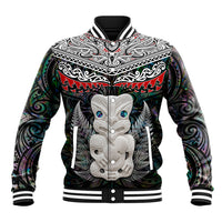 New Zealand Hei Tiki Baseball Jacket Maori Green Papua Shell Pattern LT03 Unisex Green - Polynesian Pride