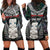 New Zealand Hei Tiki Hoodie Dress Maori Green Papua Shell Pattern LT03 - Polynesian Pride