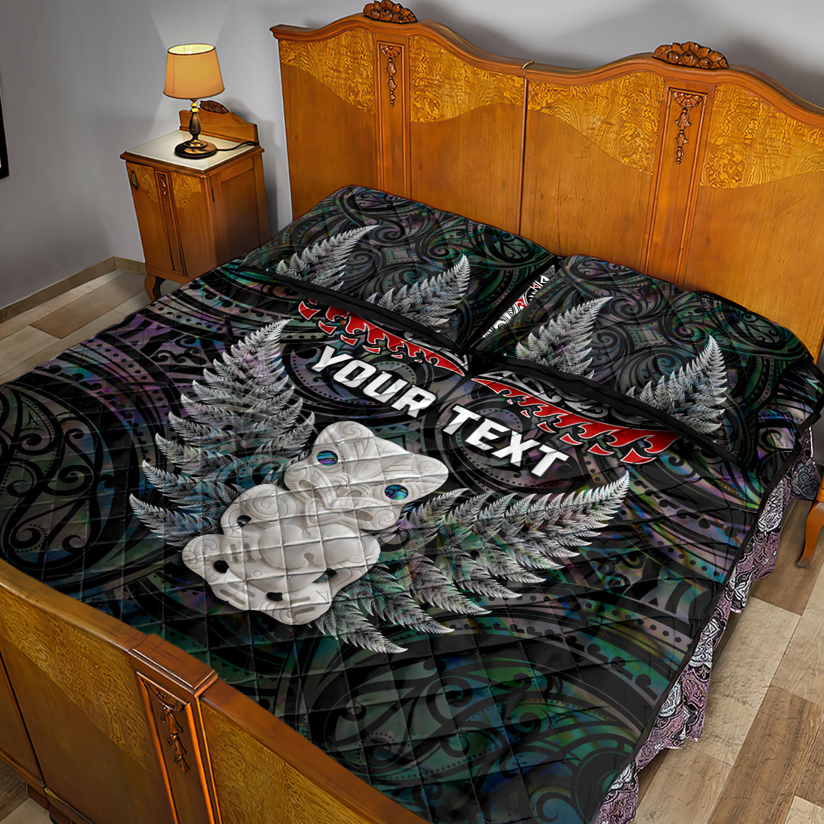New Zealand Hei Tiki Quilt Bed Set Maori Green Papua Shell Pattern LT03 - Polynesian Pride