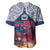 Samoa Indenpendence Day Baseball Jersey Sky Fireworks with Flag Style LT03 Black - Polynesian Pride