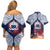 Samoa Indenpendence Day Couples Matching Off Shoulder Short Dress and Hawaiian Shirt Sky Fireworks with Flag Style LT03 - Polynesian Pride