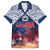 Samoa Indenpendence Day Family Matching Off Shoulder Maxi Dress and Hawaiian Shirt Sky Fireworks with Flag Style LT03 Dad's Shirt - Short Sleeve Black - Polynesian Pride