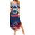 Samoa Indenpendence Day Family Matching Summer Maxi Dress and Hawaiian Shirt Sky Fireworks with Flag Style LT03 Mom's Dress Black - Polynesian Pride