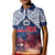 Samoa Indenpendence Day Kid Polo Shirt Sky Fireworks with Flag Style LT03 Kid Black - Polynesian Pride