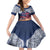 Samoa Indenpendence Day Kid Short Sleeve Dress Sky Fireworks with Flag Style LT03 KID Black - Polynesian Pride