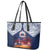 Samoa Indenpendence Day Leather Tote Bag Sky Fireworks with Flag Style LT03 - Polynesian Pride