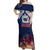 Samoa Indenpendence Day Off Shoulder Maxi Dress Sky Fireworks with Flag Style LT03 Women Black - Polynesian Pride