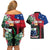 Personalised Samoa Indenpendence Day Couples Matching Off Shoulder Short Dress and Hawaiian Shirt Tropical Samoan Coat of Arms With Siapo Pattern LT03 - Polynesian Pride