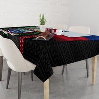 Personalised Samoa Indenpendence Day Tablecloth Tropical Samoan Coat of Arms With Siapo Pattern LT03 - Polynesian Pride