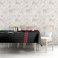 Personalised Samoa Indenpendence Day Tablecloth Tropical Samoan Coat of Arms With Siapo Pattern LT03 - Polynesian Pride