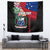 Personalised Samoa Indenpendence Day Tapestry Tropical Samoan Coat of Arms With Siapo Pattern LT03 Black - Polynesian Pride