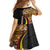 Samoa Siapo Ula Fala Family Matching Off Shoulder Short Dress and Hawaiian Shirt Polynesian Tribal Pattern LT03 - Polynesian Pride