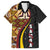 Samoa Siapo Ula Fala Family Matching Short Sleeve Bodycon Dress and Hawaiian Shirt Polynesian Tribal Pattern LT03 Dad's Shirt - Short Sleeve Black - Polynesian Pride