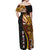 Samoa Siapo Ula Fala Off Shoulder Maxi Dress Polynesian Tribal Pattern LT03 - Polynesian Pride