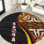 Samoa Siapo Ula Fala Round Carpet Polynesian Tribal Pattern LT03 Black - Polynesian Pride