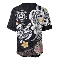 Hawaiian Tropical Plumeria Turtles Baseball Jersey Polynesian Art Tattoo LT03 - Polynesian Pride