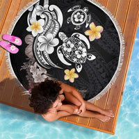 Hawaiian Tropical Plumeria Turtles Beach Blanket Polynesian Art Tattoo LT03 - Polynesian Pride
