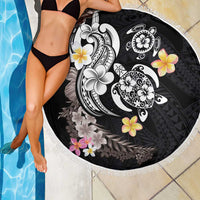 Hawaiian Tropical Plumeria Turtles Beach Blanket Polynesian Art Tattoo LT03 - Polynesian Pride