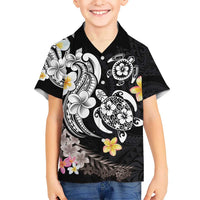 Hawaiian Tropical Plumeria Turtles Kid Hawaiian Shirt Polynesian Art Tattoo LT03 Kid - Polynesian Pride