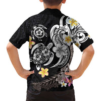 Hawaiian Tropical Plumeria Turtles Kid Hawaiian Shirt Polynesian Art Tattoo LT03 - Polynesian Pride