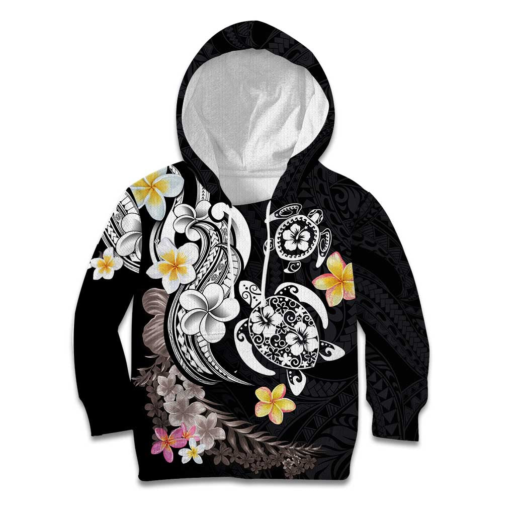 Hawaiian Tropical Plumeria Turtles Kid Hoodie Polynesian Art Tattoo LT03 Hoodie - Polynesian Pride