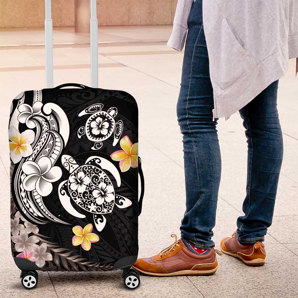 Hawaiian Tropical Plumeria Turtles Luggage Cover Polynesian Art Tattoo LT03 - Polynesian Pride