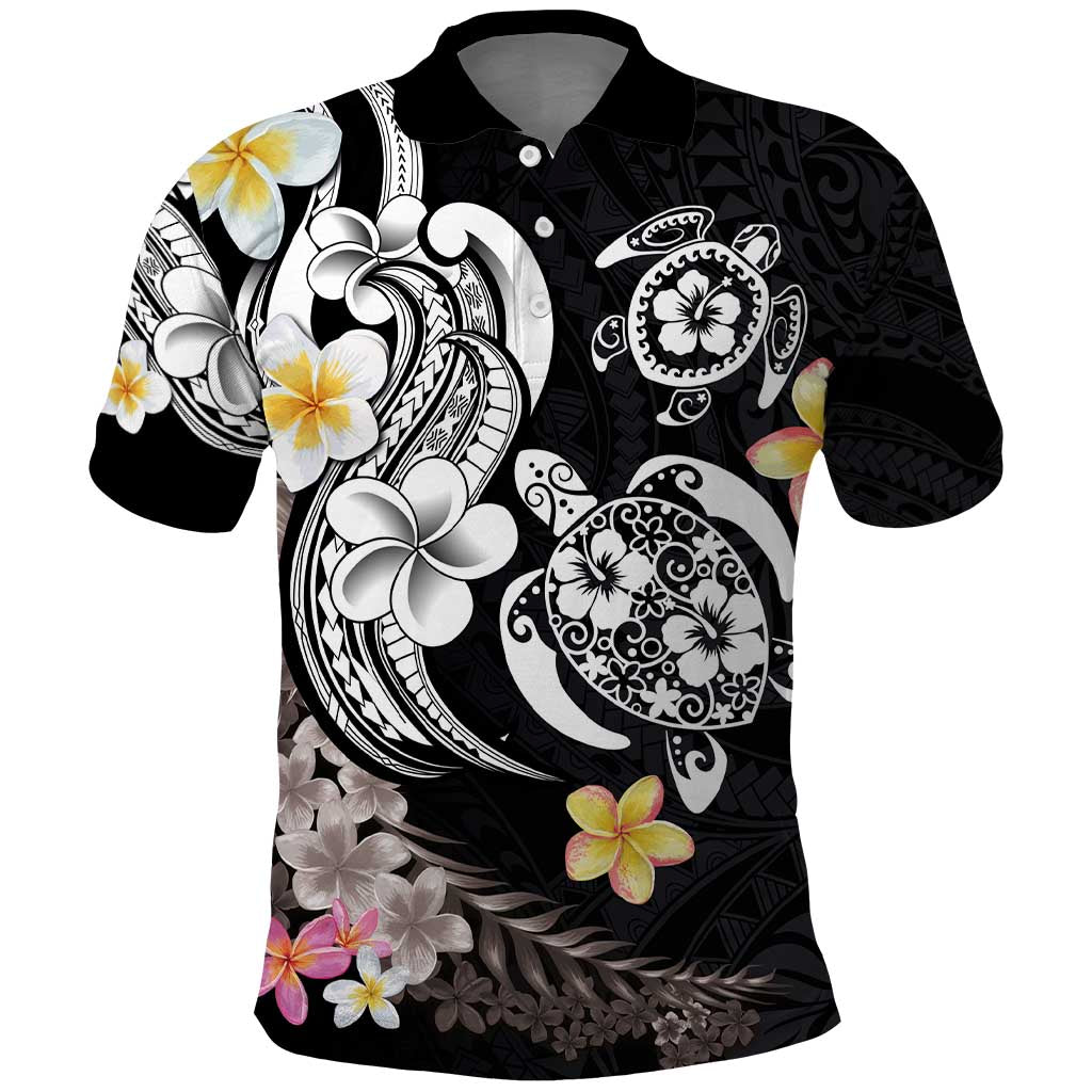 Hawaiian Tropical Plumeria Turtles Polo Shirt Polynesian Art Tattoo LT03 Kid - Polynesian Pride