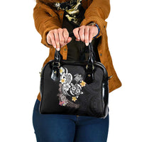 Hawaiian Tropical Plumeria Turtles Shoulder Handbag Polynesian Art Tattoo LT03 One Size - Polynesian Pride