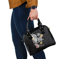 Hawaiian Tropical Plumeria Turtles Shoulder Handbag Polynesian Art Tattoo LT03 - Polynesian Pride