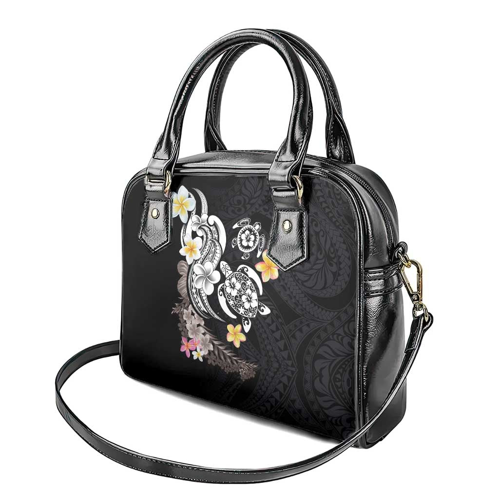 Hawaiian Tropical Plumeria Turtles Shoulder Handbag Polynesian Art Tattoo LT03 - Polynesian Pride