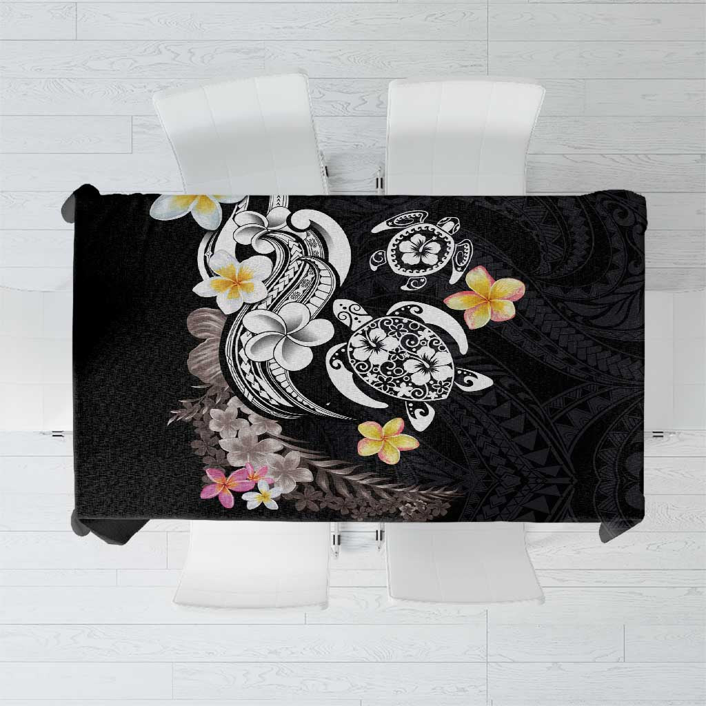 Hawaiian Tropical Plumeria Turtles Tablecloth Polynesian Art Tattoo LT03 - Polynesian Pride