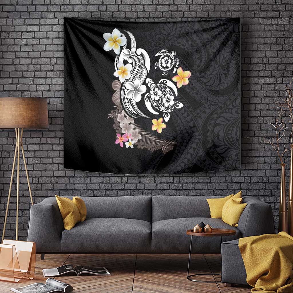 Hawaiian Tropical Plumeria Turtles Tapestry Polynesian Art Tattoo LT03 3XL 180 x 300 cm - Polynesian Pride
