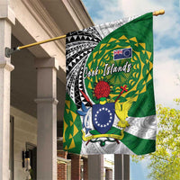 Cook Islands Independence Day Garden Flag National Flag and Emblem with Tatau Tattoo LT03 House Flag - Polynesian Pride