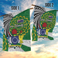 Cook Islands Independence Day Garden Flag National Flag and Emblem with Tatau Tattoo LT03 - Polynesian Pride