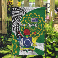 Cook Islands Independence Day Garden Flag National Flag and Emblem with Tatau Tattoo LT03 Garden Flag - Polynesian Pride