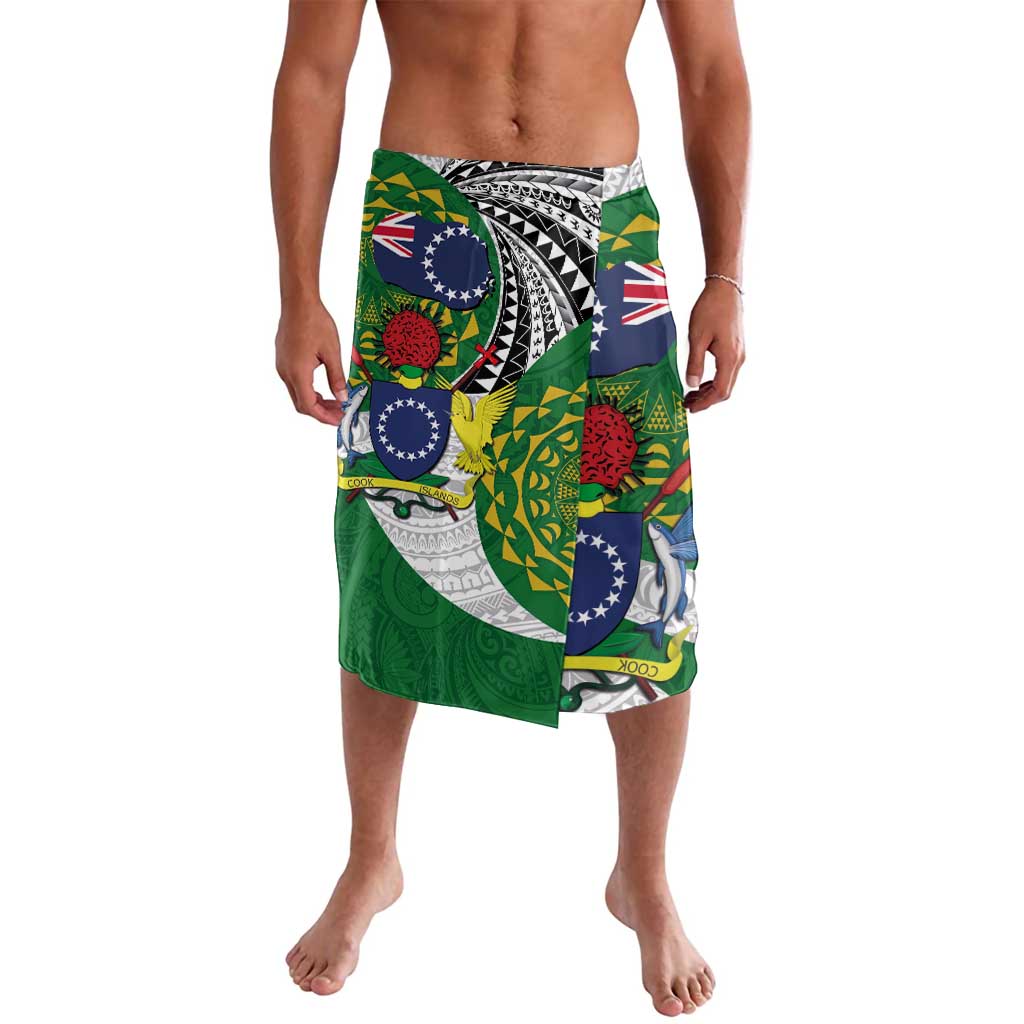 Cook Islands Independence Day Lavalava National Flag and Emblem with Tatau Tattoo LT03 - Polynesian Pride