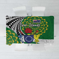 Cook Islands Independence Day Tablecloth National Flag and Emblem with Tatau Tattoo LT03 - Polynesian Pride