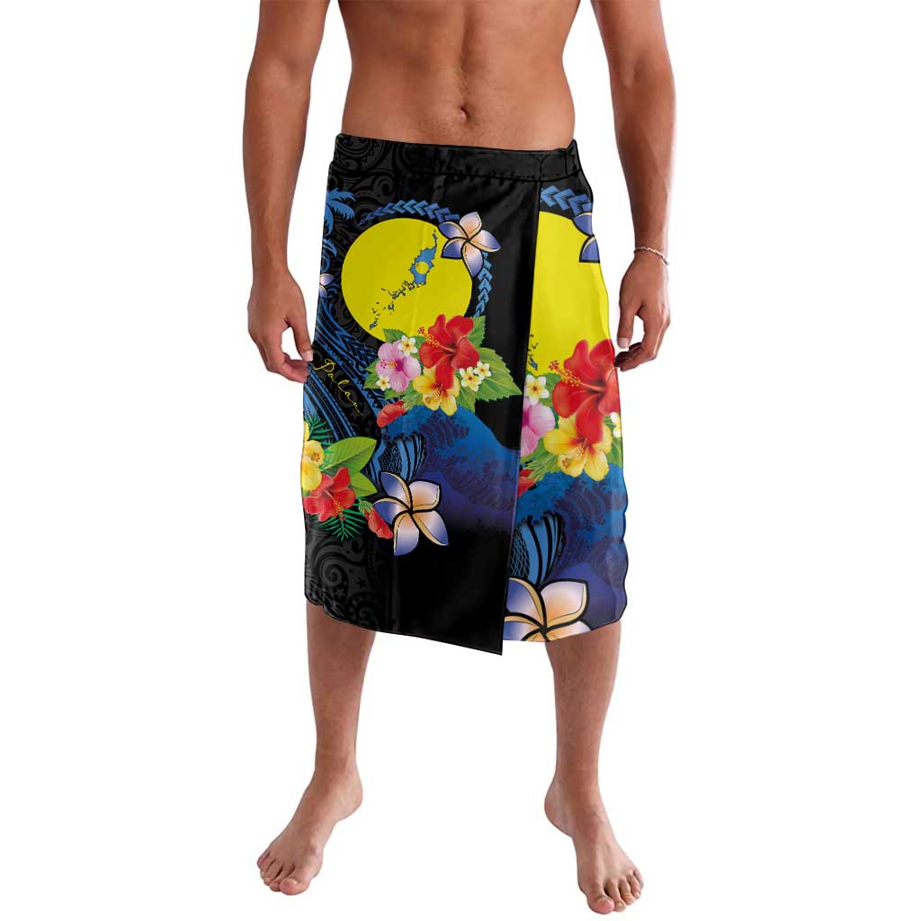 Palau Independence Day Lavalava Melanesian Tattoo with Hibiscus LT03 - Polynesian Pride