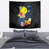 Palau Independence Day Tapestry Melanesian Tattoo with Hibiscus LT03 - Polynesian Pride