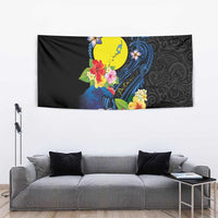 Palau Independence Day Tapestry Melanesian Tattoo with Hibiscus LT03 - Polynesian Pride