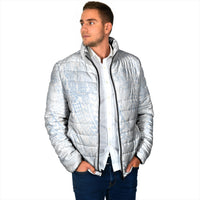 Hawaiian Turtles and Leis Padded Jacket Tribal Kakau Pattern Airy White Blue Cloud Vibe LT03 - Polynesian Pride